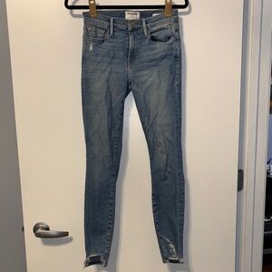 Frame Denim Light Blue Skinny Jeans